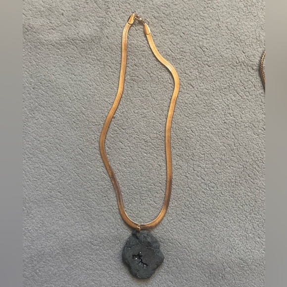 Pyrite Crystal Stone Chain - Picture 2 of 2